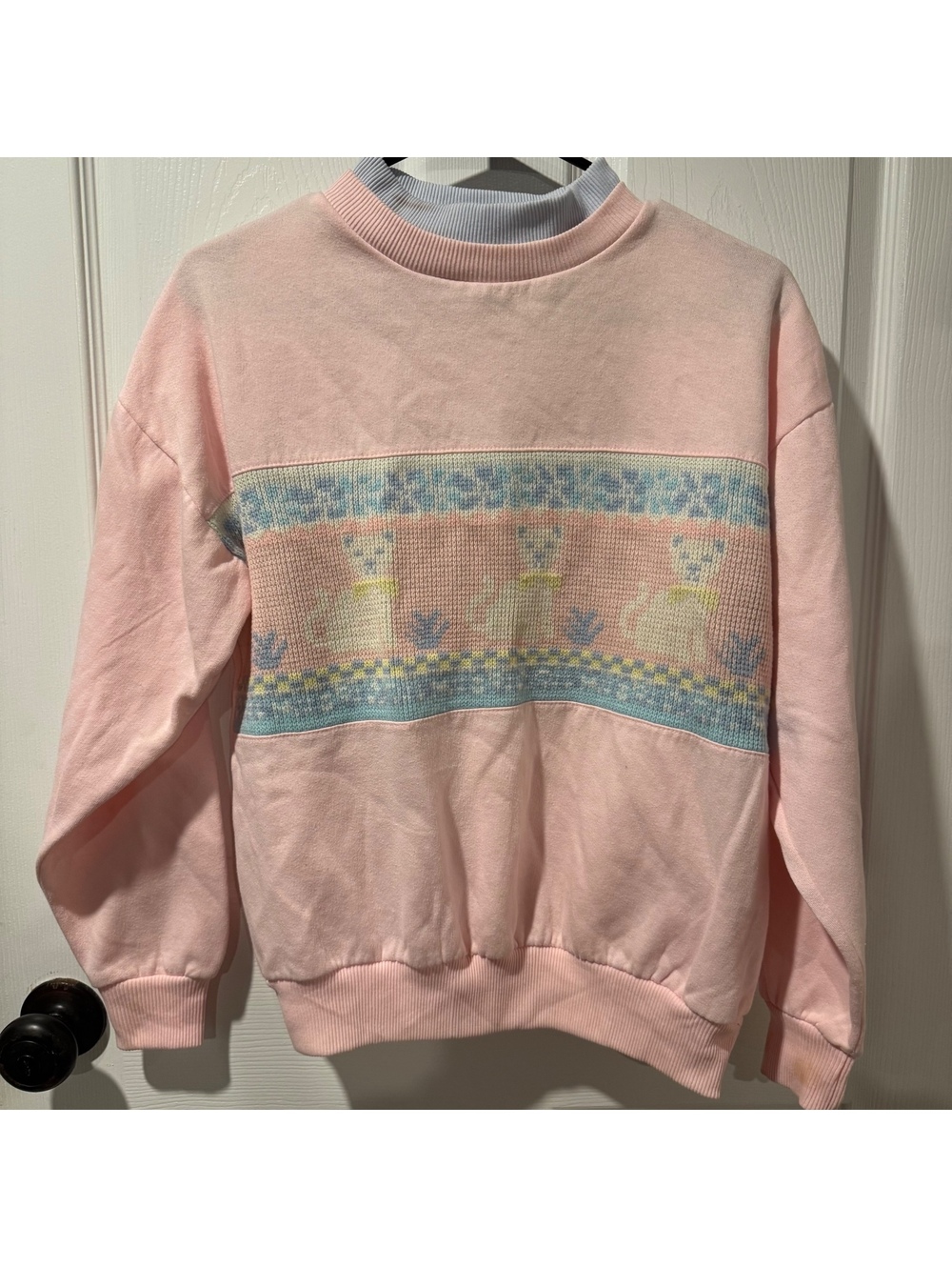 Simply Basic Pink Fleece Sweatshirt, Size M